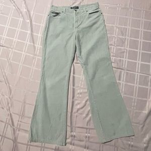 vtg y2k 00s L.E.I. lei flared stretch corduroy pants jeans sz 13 Juniors tan